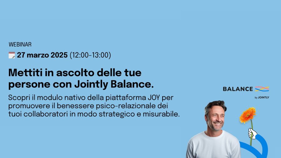 Webinar | Mettiti in ascolto delle tue persone con Jointly Balance
